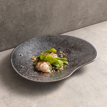 2024 Japanese Ceramic Exquisite Cuisine Oblong Plates for High-End Banquet Tableware