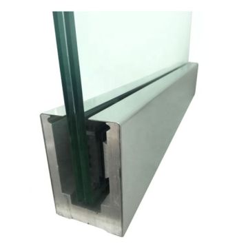 L-Shape Aluminium U Channel Profile for Glass Balcony Stainless Steel Railing