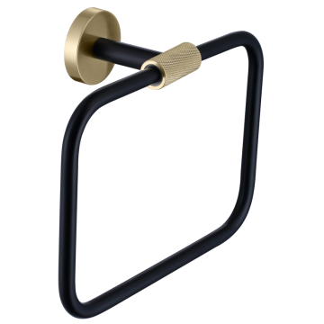 Black Gold Bathroom Towel Ring