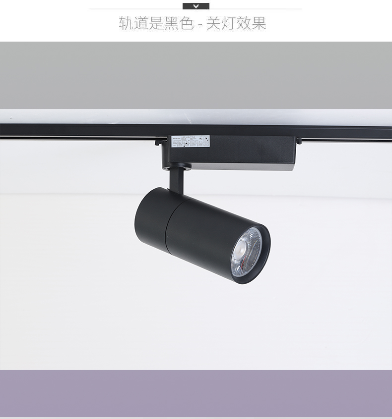 30W  high lumen led track spot light 2/3 wires Mounted Spotlights Magnetic COB Led Track light for commercial lighting