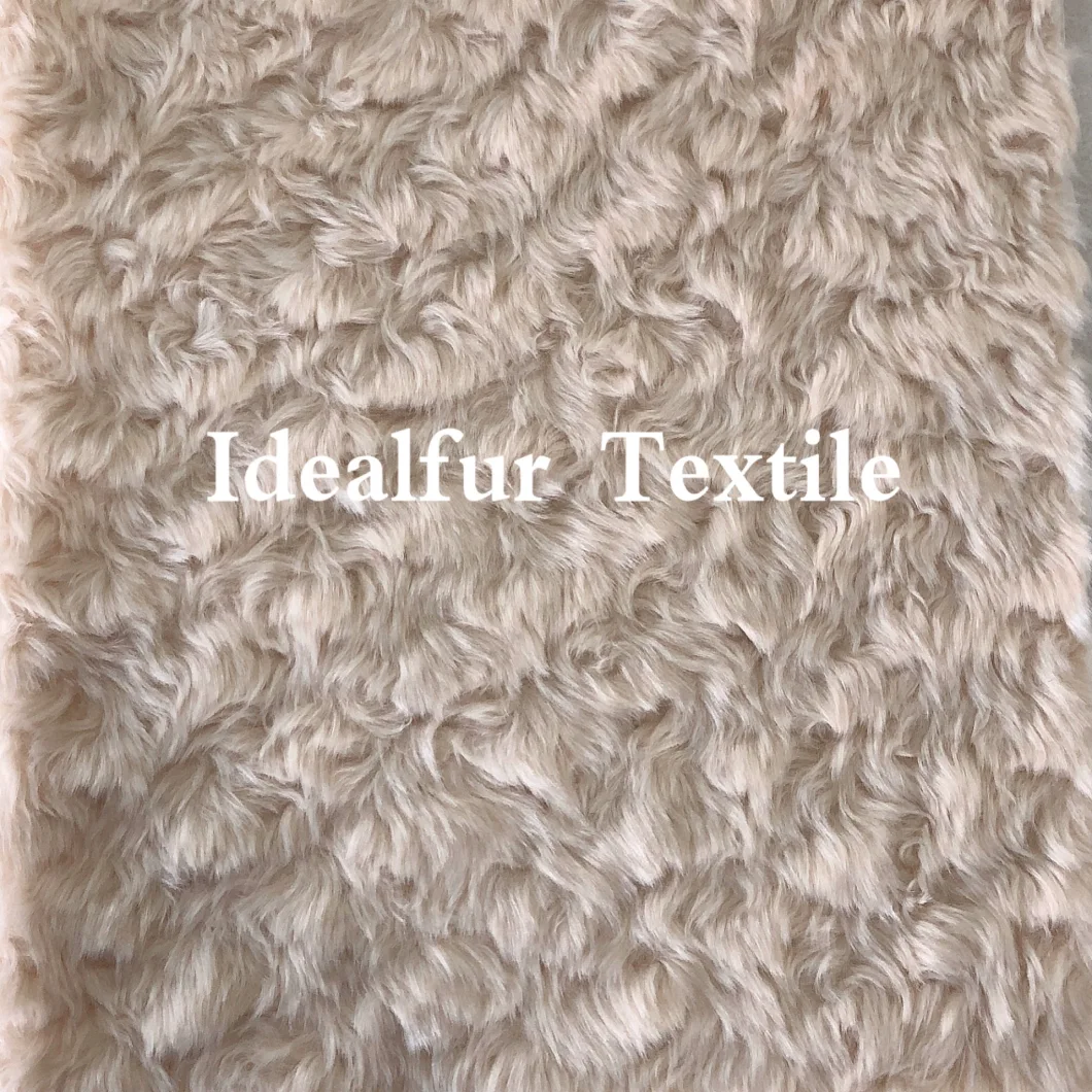 Embossed Flower Print Soft Synthetic Fur