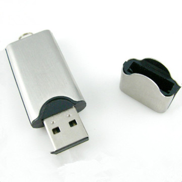 OEM Custom Logo Ssmile Face Metal Flash Drive