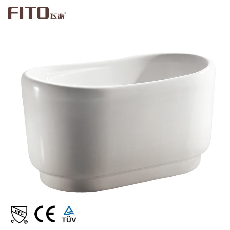 Custom Printed Portable Indoor White Acrylic Small Bathtub Bath Tub With Seat