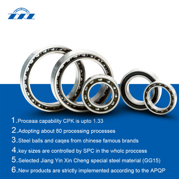 Sealed or opened DGBB and 4P steering bearings