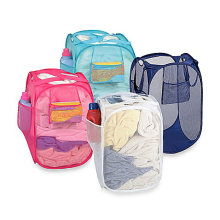 Wholesale Folding Mesh Laundry Hamper basket bag