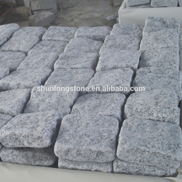 White Granite tumbled cube stone,paving stone,garden stone