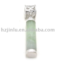 paypal- 08 noble silver jewelry, 925 silver jade pendant (P010005)