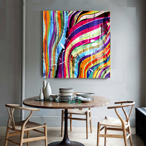 Colorful Abstract Canvas Painting for Decor