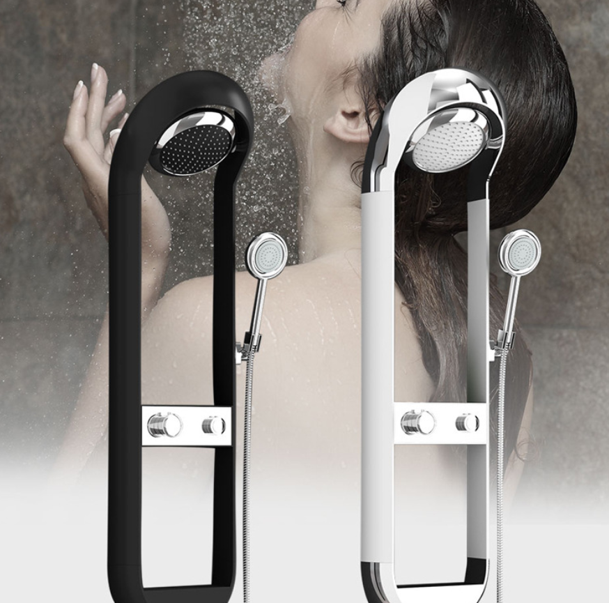 露出したバス&シャワーミキサーとボディジェットを備えた新しい豪華なバスルーム真ちゅう製シャワーパネルシステムコラムセット