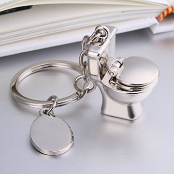 Stool Toilet Key Chain Ring Keyring