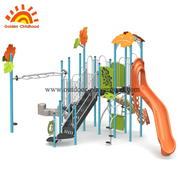 Jungle Outdoor Play Structure With Slide