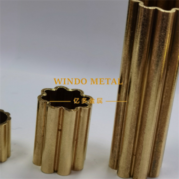 Fluted decorative brass tubing column covers