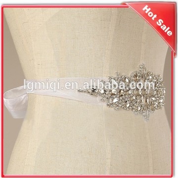 crystal beaded appliques bridal belt for wedding dress