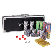 EASTOMMY ET-102055 Poker Chip Set, Casino Chip Set, Gambling Chip Set 500pcs with Blank Alu Case