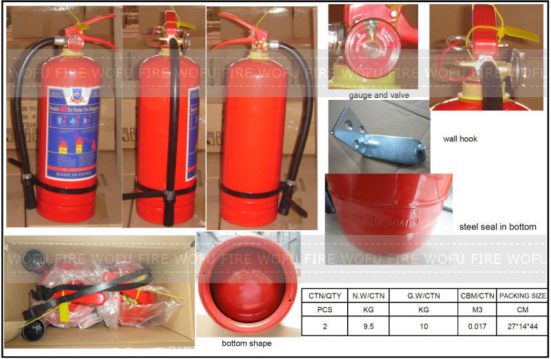 3 KG Portable ABC Dry Powder Fire Extinguisher