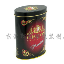 oval tea tin box