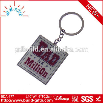 square shape key ring chain