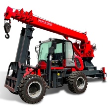 Factory Price Four-Wheel Drive Cross-Country Forklift Truck with Cargo Crane and Tail Crane