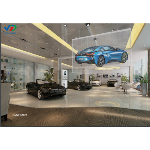 PH5.2-7.8 advertising Transparent LED Display side lighting
