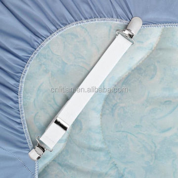 Adjustable Bed Sheet Clips Grippers - Suspenders & Elastic Fasteners