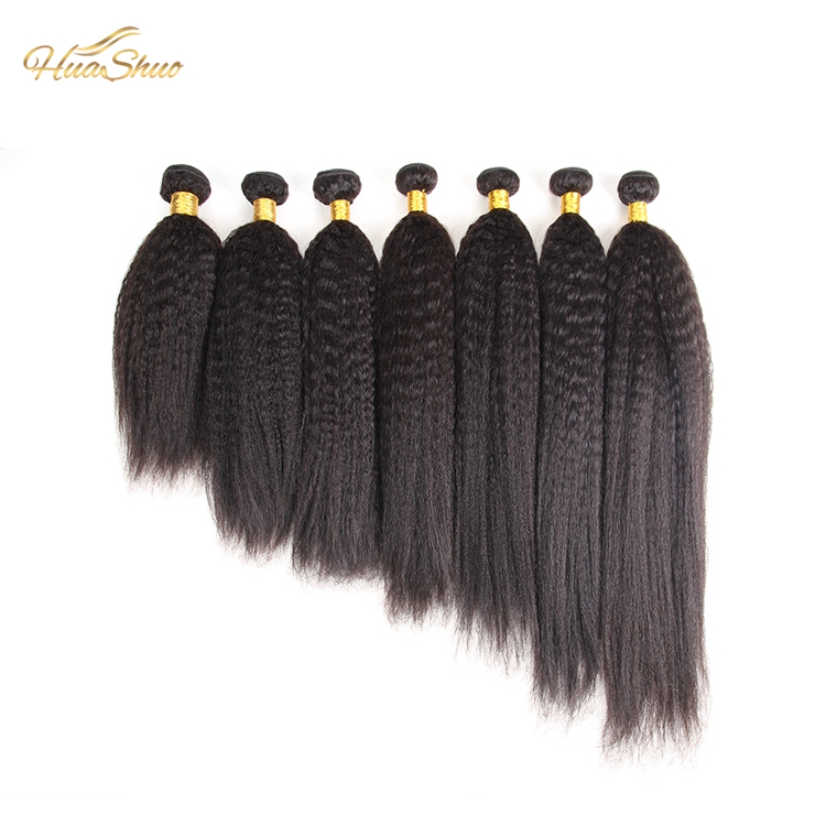 Huashuohair 20inch Wholesale Cuticle Aligned Raw Indian Temple Hair Unprocessed Virgin Human Hair Bundles Extension