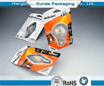 Customized blister packaging for light bulb
