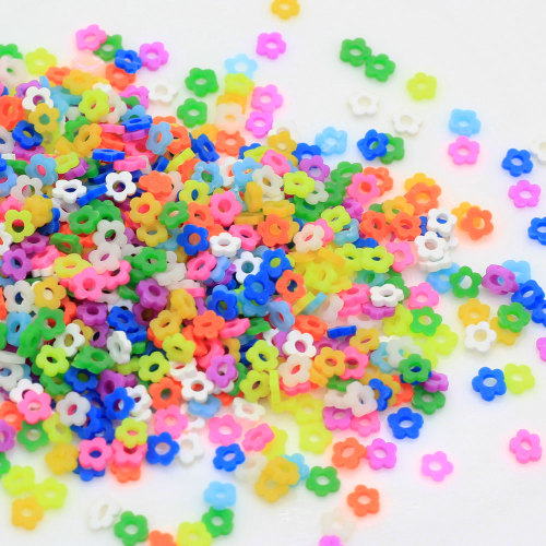 5MM Hollow Five Petaled Flower Slice Polymer Caly Scheiben für Telefon Shell Hair Decor Nail Art Zubehör