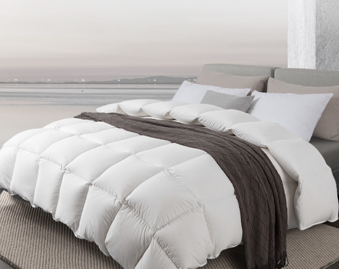 400TC Satin super soft, silk feel bedding & duck down duvet&pillow 22 PCS Linen Set