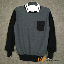 Men's Crew Neck Patch Pocket Sweater