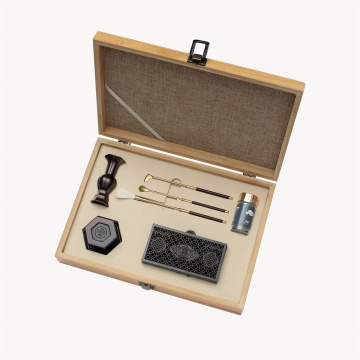 Blue Meditation Incense Burner Set: Custom Agarwood Incense Holder & Steel Incense Tool Set