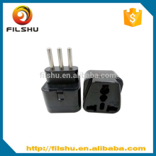 Italian 3 round pins 10A 250V AC CE RoHS Universal Accessory 2 sockets convert plug