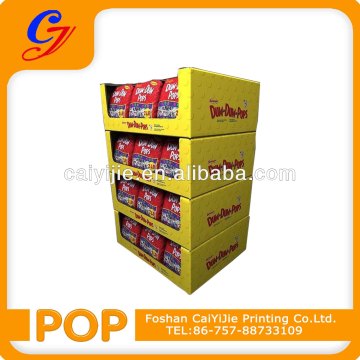 Yellow store collapsible talbe cardboard display