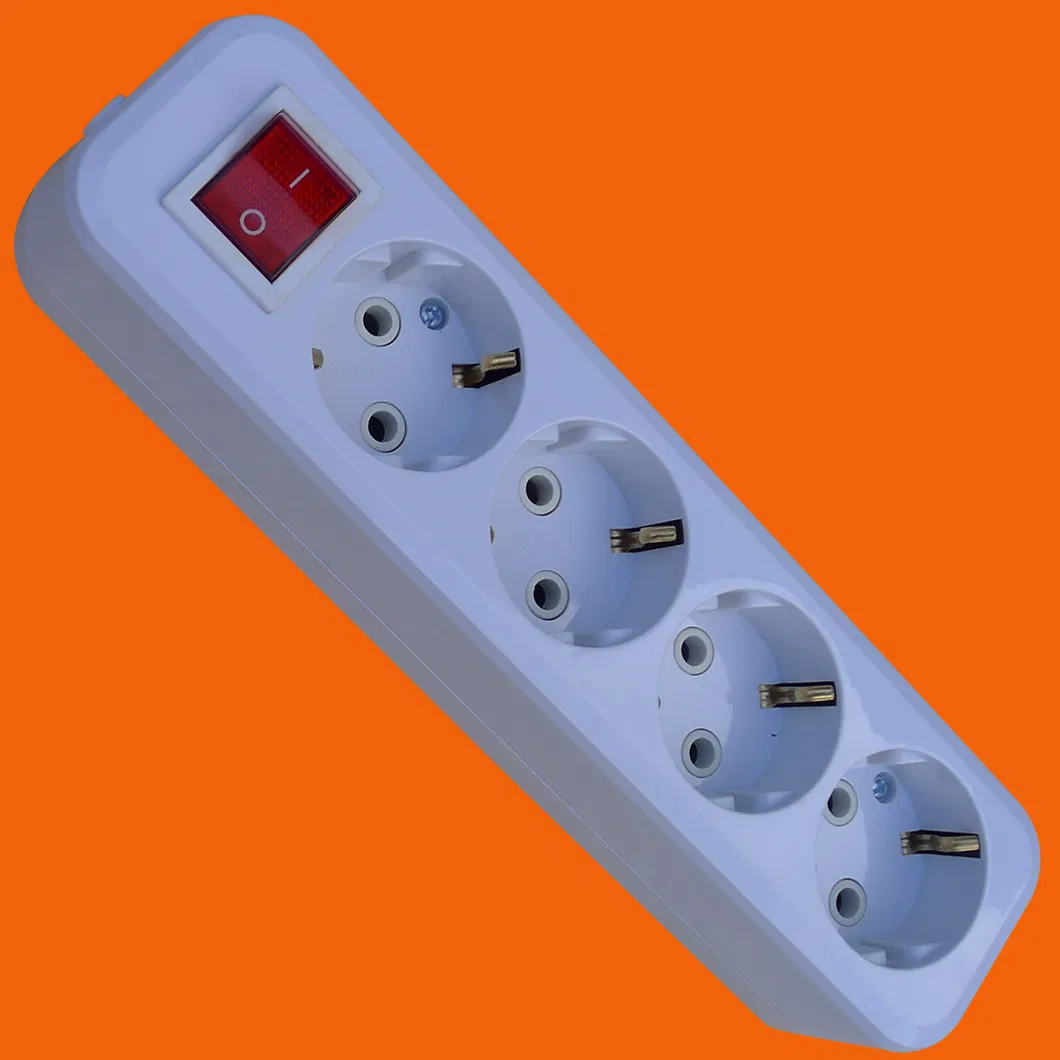 European Style 2 Pin Power Multi Socket Extension Cord (E8005)