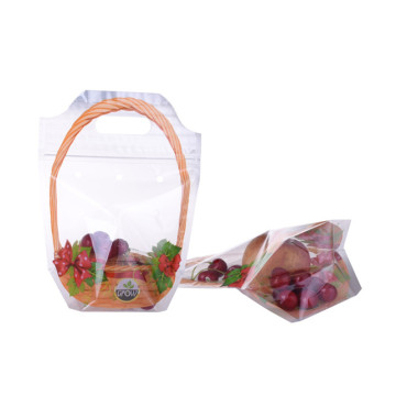 Bolsa de fruta de pie en forma de plástico con impresión