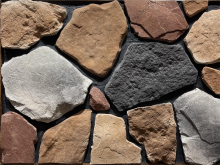 Flat rocks for outdoor stepping stones