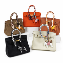 Classic Scarf-Handle Top Handle Bag With Shoulder Strap