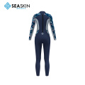 Seaskin Ladies Floral 3/2mm Neoprene Back Zip Full Suit