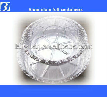 aluminium foil round pan with plastic lids