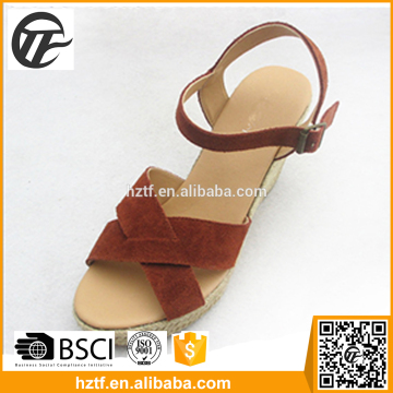 Yangbuck Wedge Sandals with Flower, Jute sandals, Wedge shoes