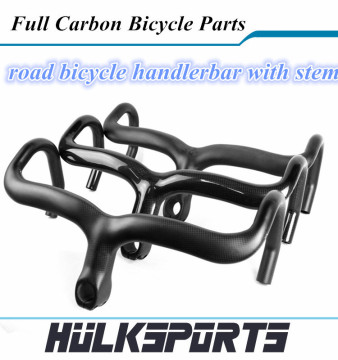 road bicycle one piece Handlebars & Controls with stemToray T700 carbon super light 400mm handlebar