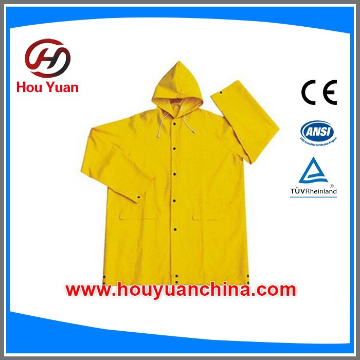 Fluorescent yellow and orange can be customized PVCRain coat reflective