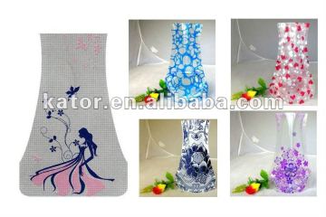 Reusable plastic vase / plastic folding vase / cheap plastic vases