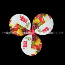 OEM Printed And Precut Aluminum Foil For Juice Cup Lid
