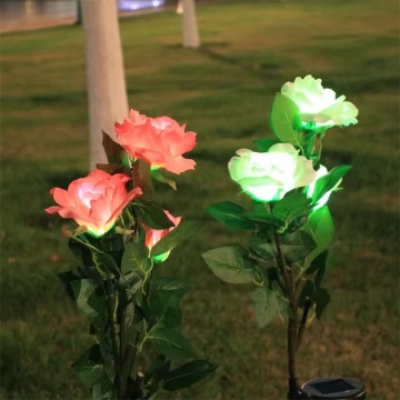 Rose Lily Flower Solar LED Light - Outdoor Yard Night Lamp