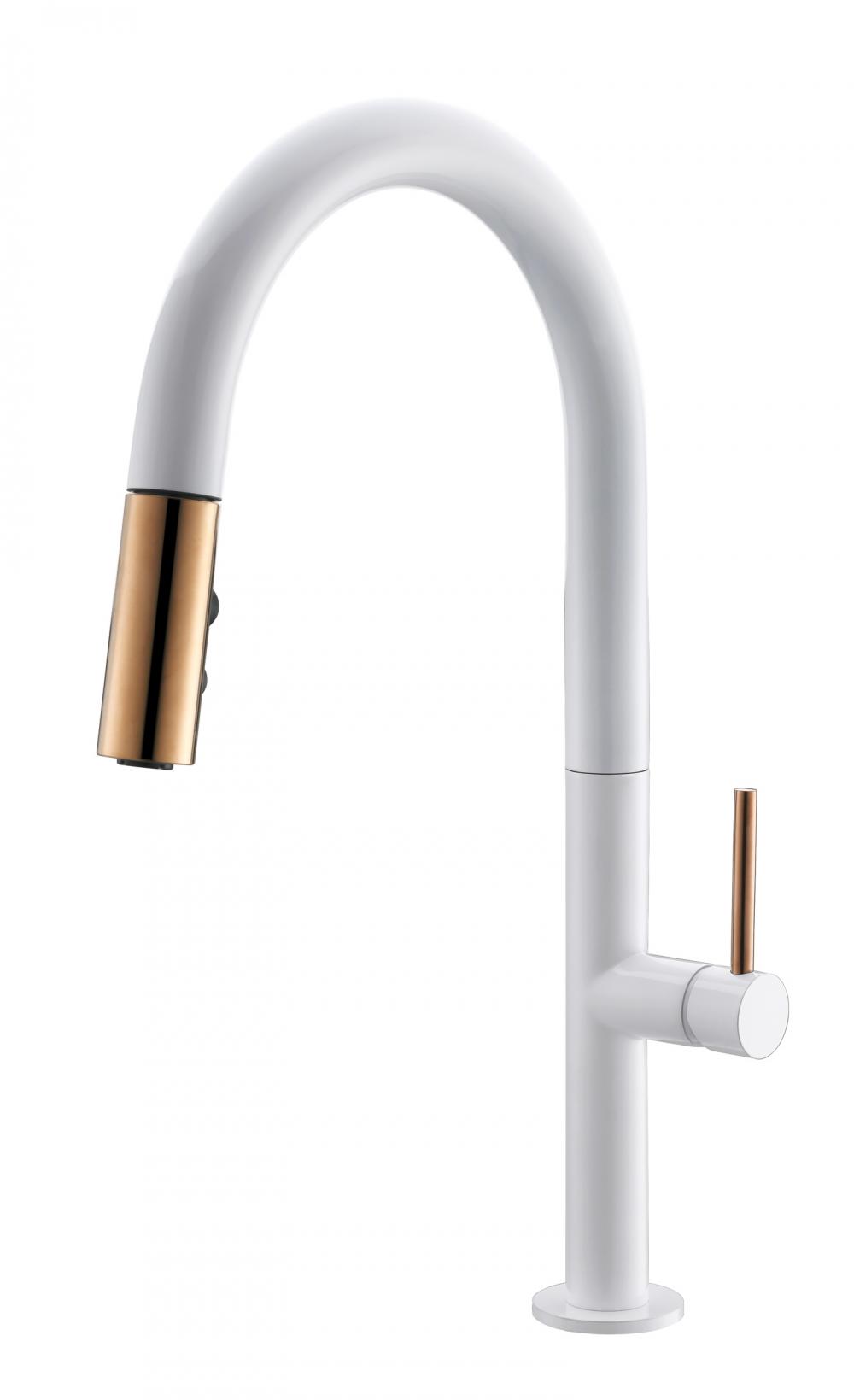 Single Lever Brushed Pull Out Kitchen Faucets