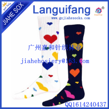 Multi-Color Heart pattern Knee High Socks