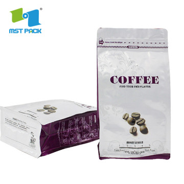 Flat Bottom Gusset Custom Aluminum Foil Coffee Bags