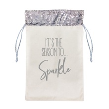 Santa Sack Embroidery Paillette Silver
