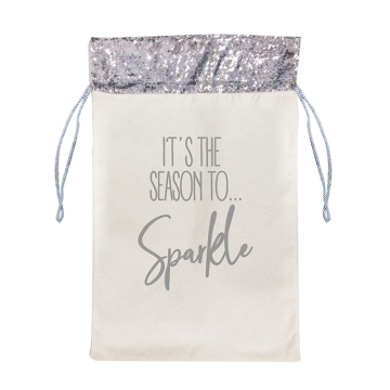 Santa Sack Embroidery Paillette Silver