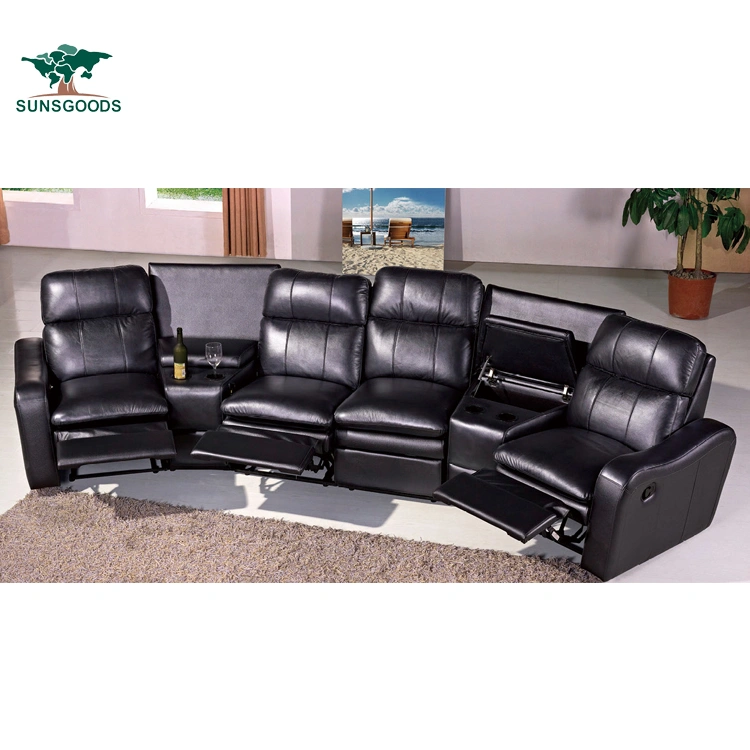 Best Selling Chairs Cinema Modern Designs 4 Seating Sofa Furniture